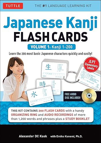 Download Japanese Kanji Flash Cards Kit: Kanji 1-200: JLPT Beginning Level PDF