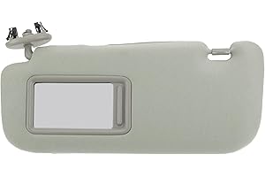Motoforti Left Driver Side Car Sun Visor, Sun Visor Assembly, for Toyota Corolla 2009-2013, Plastic, W/Mirror, No.74320-12L50
