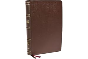 NKJV, Large Print Verse-by-Verse Reference Bible, Maclaren Series, Genuine Leather, Brown, Comfort Print: Holy Bible, New King James Version