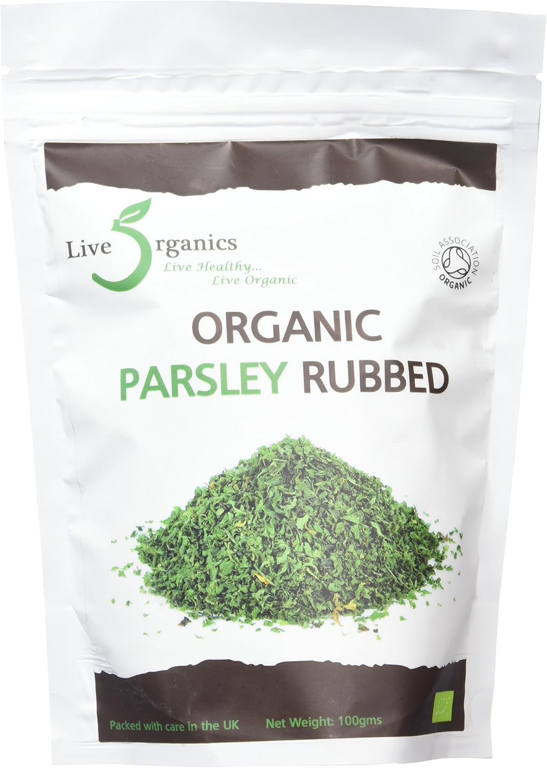 Live Organics Parsley Rubbed 100g (Certified Organic) Amazon.co.uk