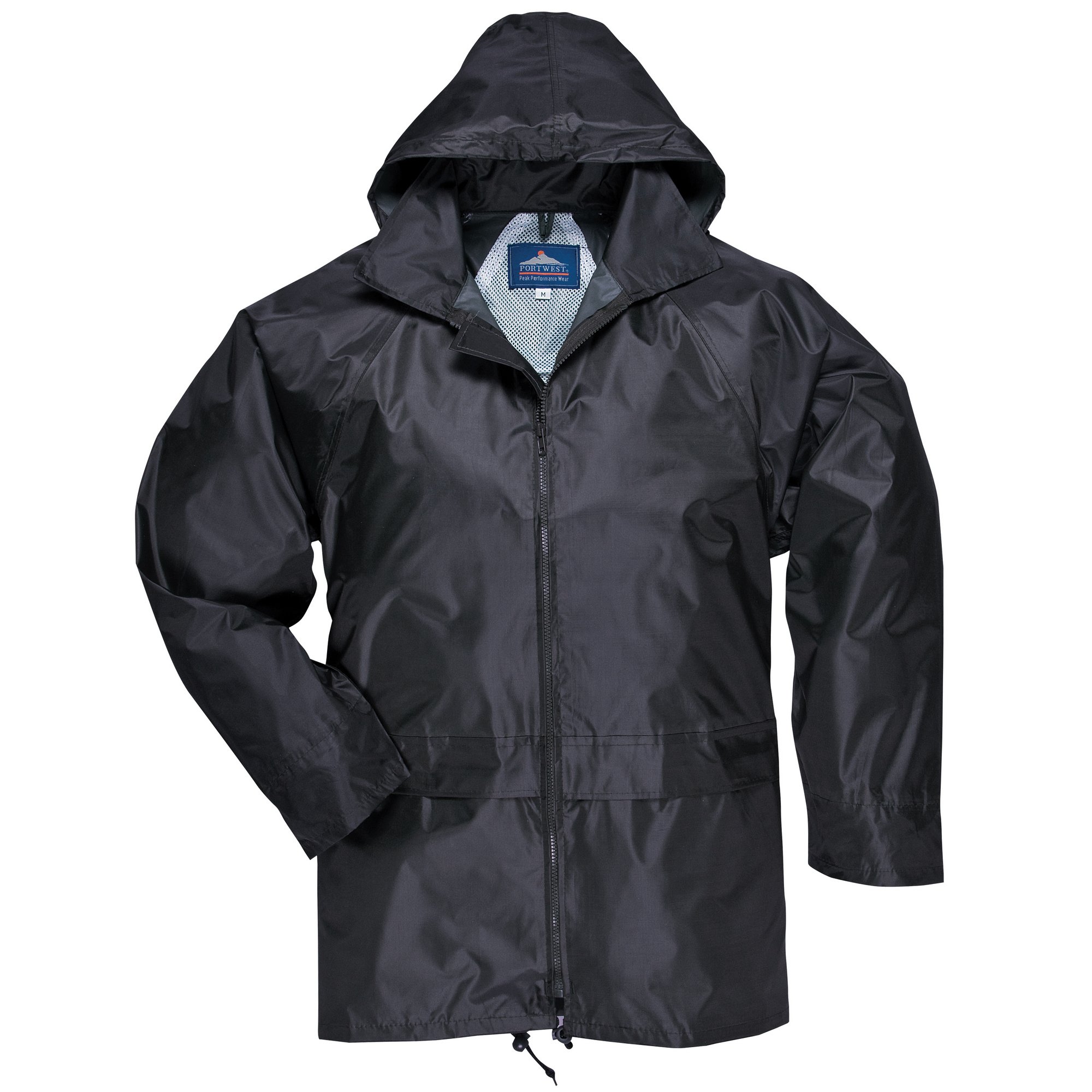 Portwest Mens Classic Rain Jacket (S440) (L) (Black) Homer's Coat