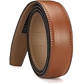 CHAOREN Ratchet Belt Replacement Strap 1 3/8”, Leather Belt Strap for 40MM Slide Click Buckle