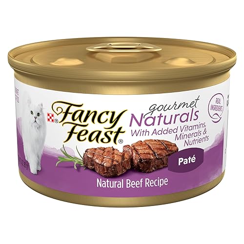 Purina Fancy Feast Pate Wet Cat Food Gourmet Naturals Beef Recipe