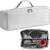 Veki Travel Storage Case for Dyson Airwrap Styler, Large Opening Travel Storage Bag Compatible for Shark Flexstyle Air Styling & Drying System, Portable Carrying Organizer for Hair Curler (Grey)
