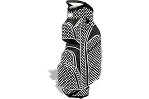 Womens Golf Bag - Taboo Fashions Lightweight Ladies Cart Bag, 14-Way, 7 Zippered Pockets, Rain Hood, Tee Holder, with Insulated Cooler Beverage Compartment