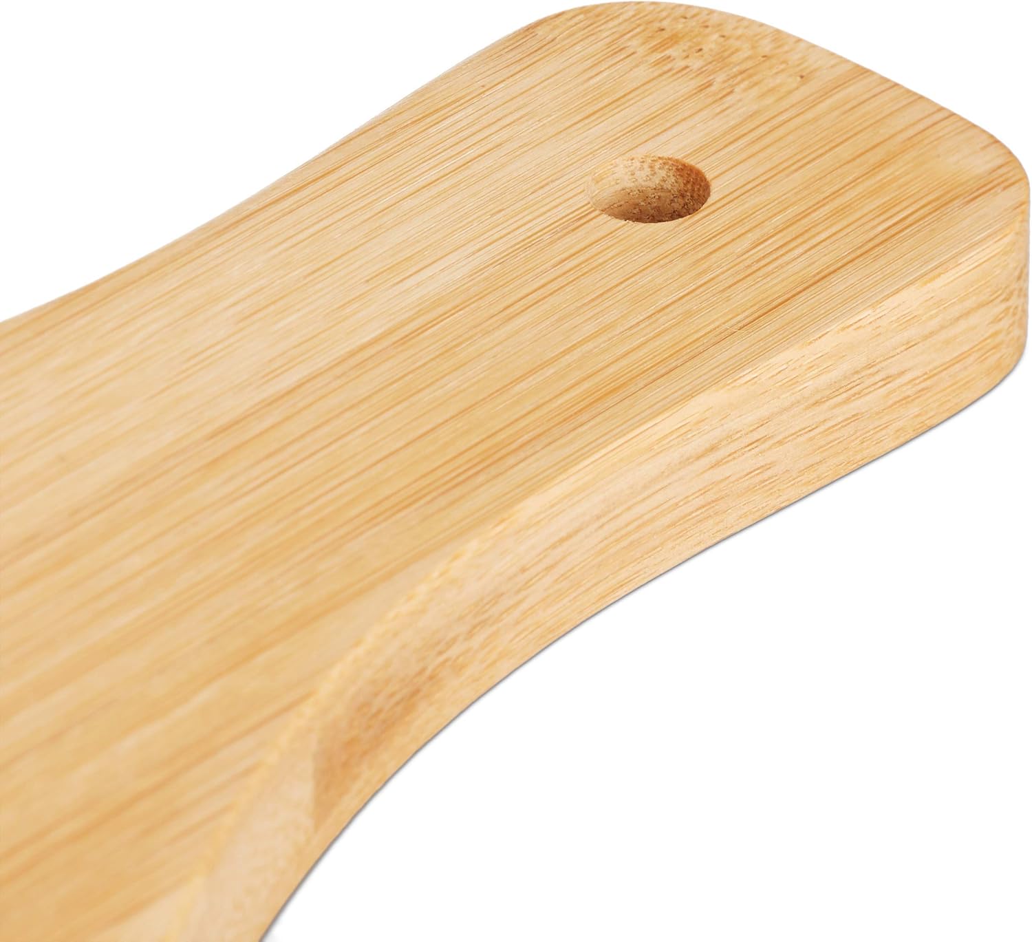 Relaxdays Bamboo Pizza Peel, 45 x 30 cm, Bakers Paddle, Rounded Edges, With Handle, Wooden Shovel, Natural - Image 5