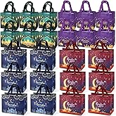 24PCS Ramadan Mubarak Reusable Gift Bags, Assorted Sizes, Treat Bags with Handles, Ramadan Mubarak Party Bags, Multifunctional Non-Woven Eid Bags for Gifts Wrapping, Ramadan Kareem Party Supplies
