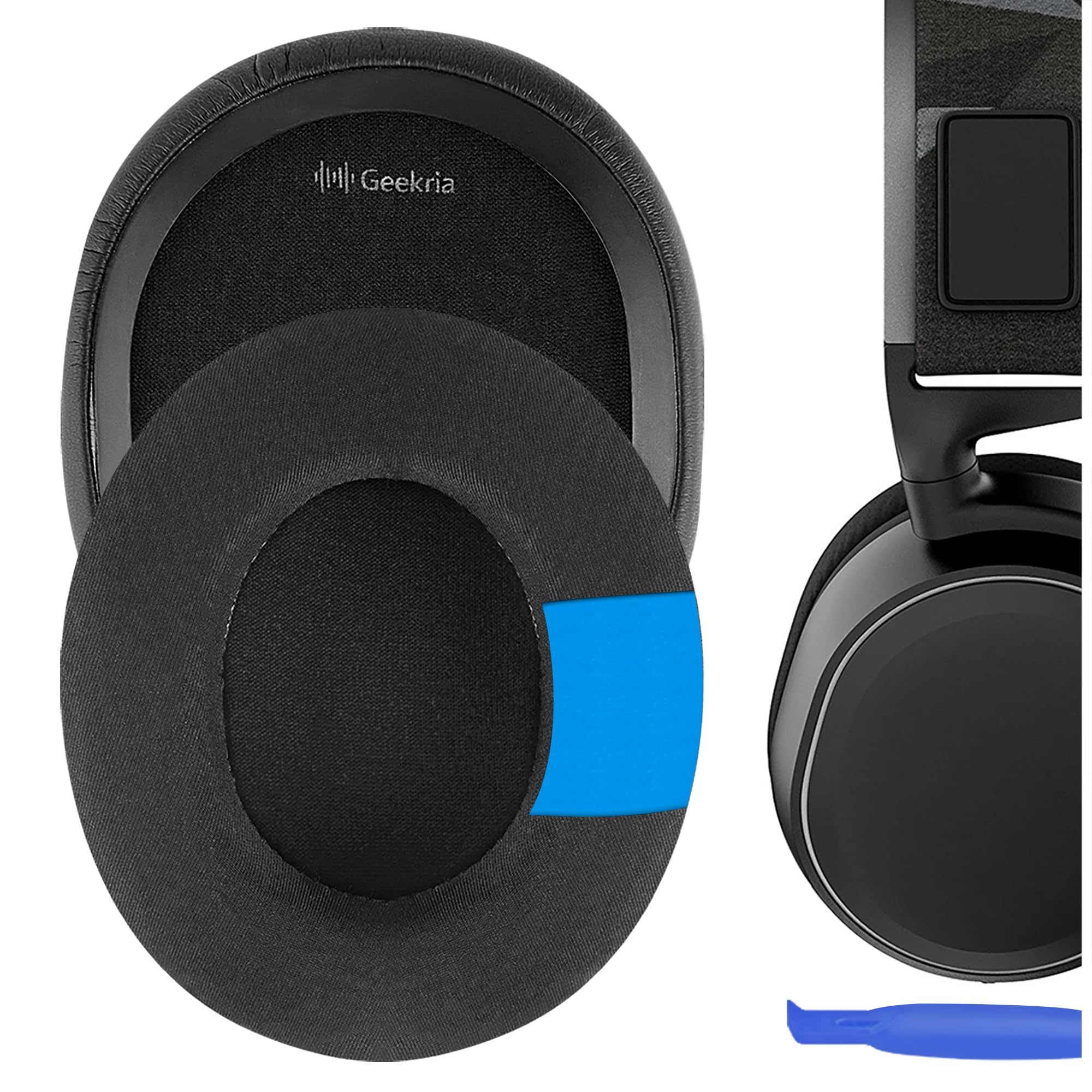 Geekria Comfort Cooling Gel Replacement Ear Pads Compatible with SteelSeries Arctis 1/3/ 5/7/ 7P/ 7P+/ 7X/ 7X+/ 9/ 9X, Arctis Pro/Prime Headphones, Ear Cushions (Black)