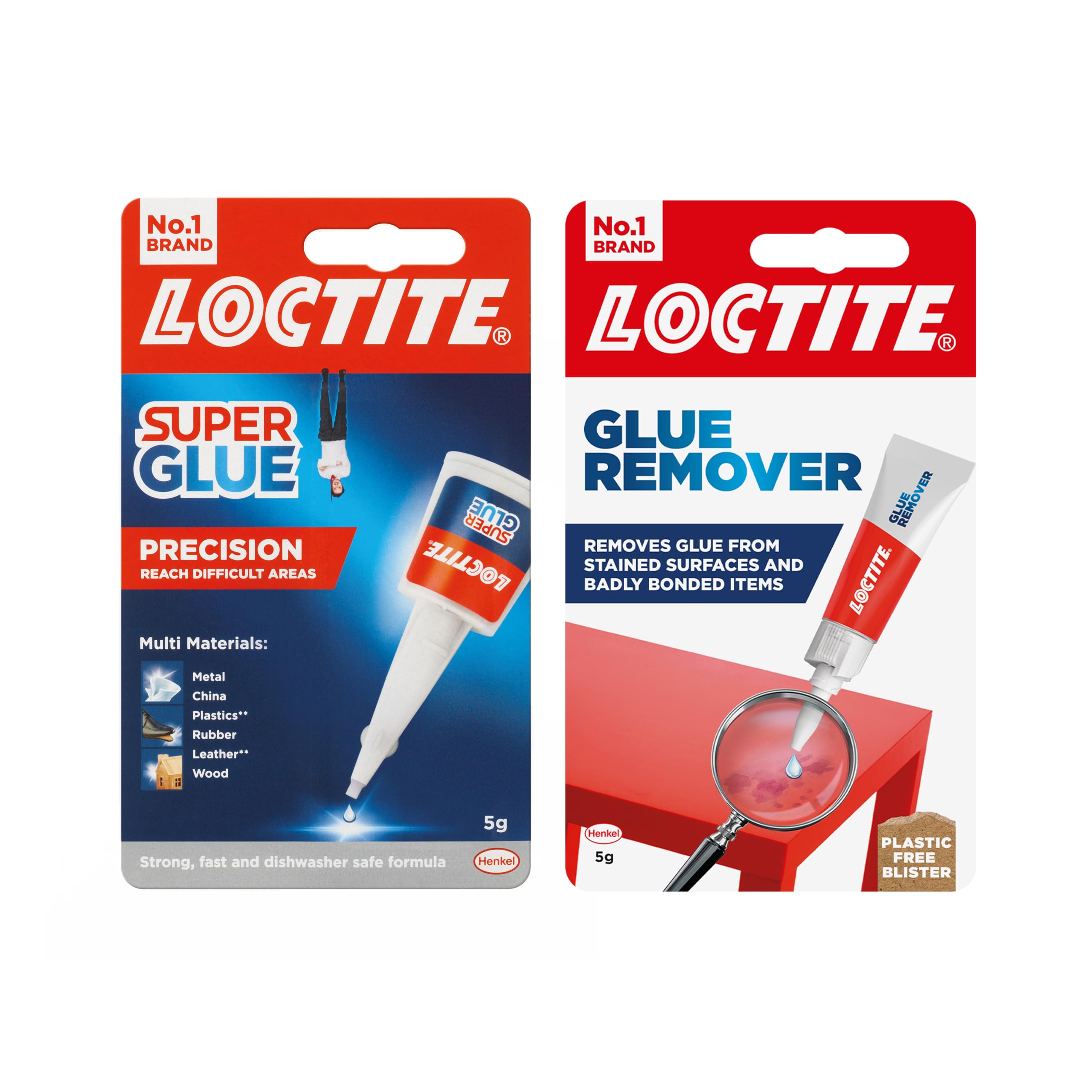 Loctite Precision, Strong All Purpose Adhesive, Accurate Repairs 1x5g & Loctite Glue Remover Bundle
