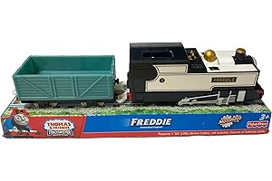 WLTK Motorized Freddie Train Engine Toy Set, Battery-Powered Train’s Friend Toy Set ，Toddlers Train Toys for Age 3 4 5 6 7 8 Kids Boys Girls (Freddie)