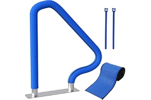 Raycity Non-Slip Pool Handrail Covers for Royal Blue Safety Grips Swimming Pool Railing Covers Inground Pool with Zippered (4-Feet，Sold Individually, not in Pairs)