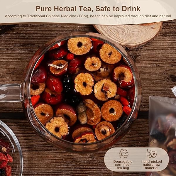 GINSENG SIX TREASURE TEA,KIDNEY TEA FORMULA GINSENG SIX TREASURE, NATURAL KIDNEY CLEANSE DETOX FOR WOMEN & MEN, (15G/10BAGS)