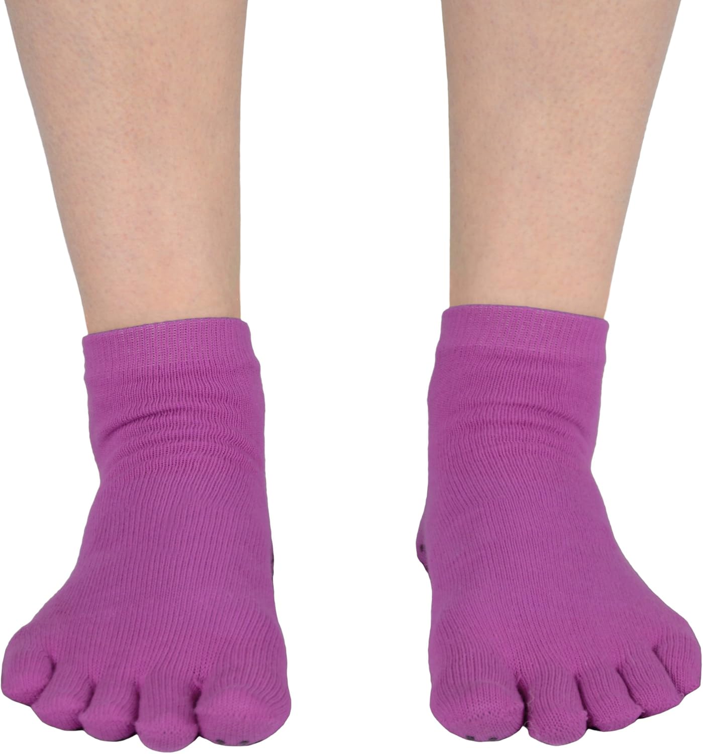 Mato & Hash 5-Toe Exercise"Barefoot Feel" Yoga Toe Socks With Full Grip: Clothing