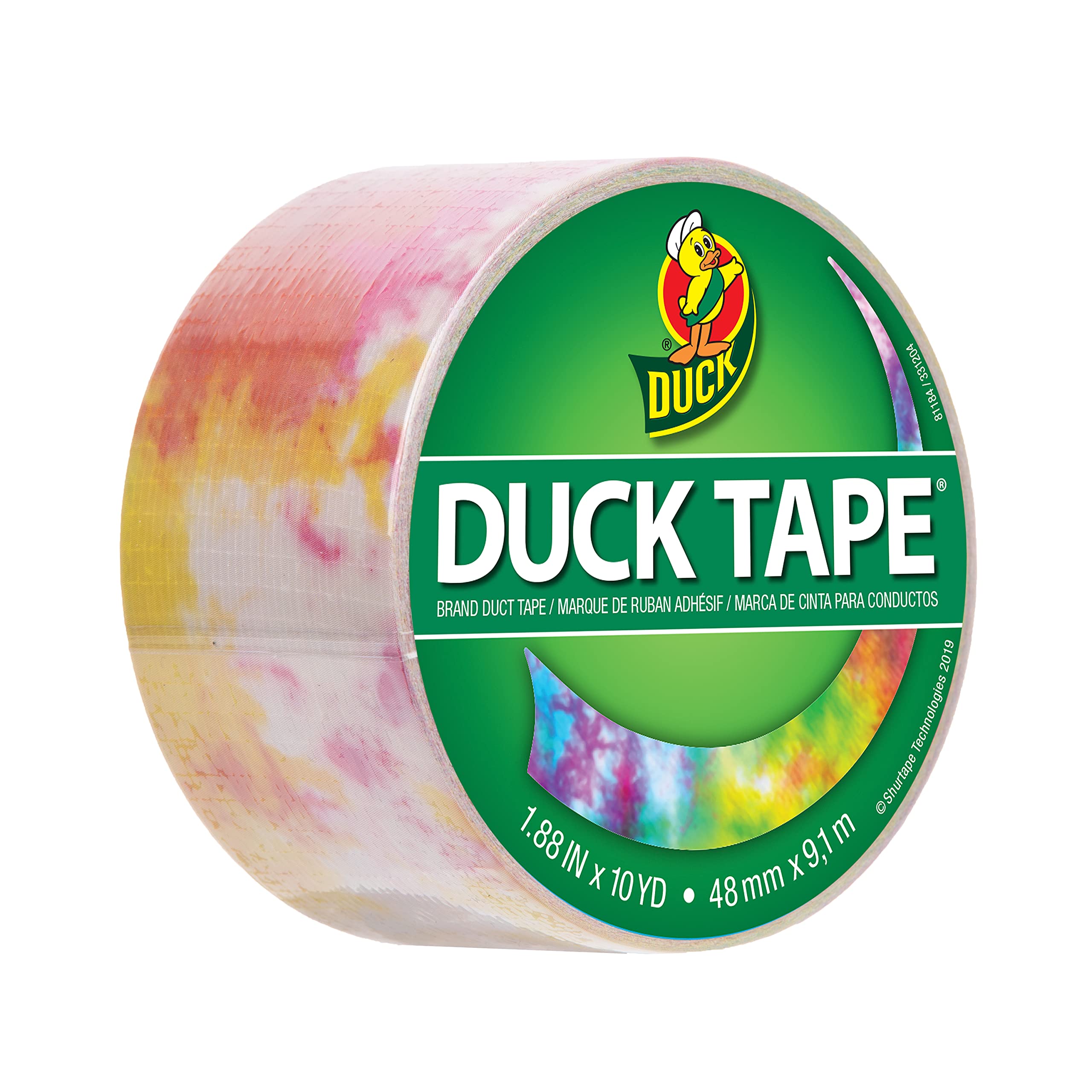 Duck Tape Pattern Colours Tie Dye. Arts & Crafts, DIY, Crafts, Gift Wrapping, Decorative, Scrapbook, Scrapbooking, Bullet Journal, Planner, Party, Festivals, Decoration - 48mm x 9.1m