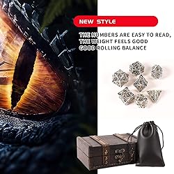 AncientDeer 7pcs Metal Dice Set D&D, Unique New