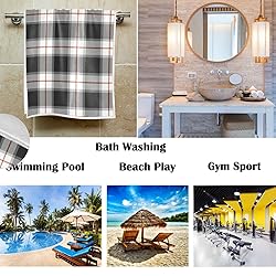 Plaid Seamless Pattern Hand Towels for Bathroom