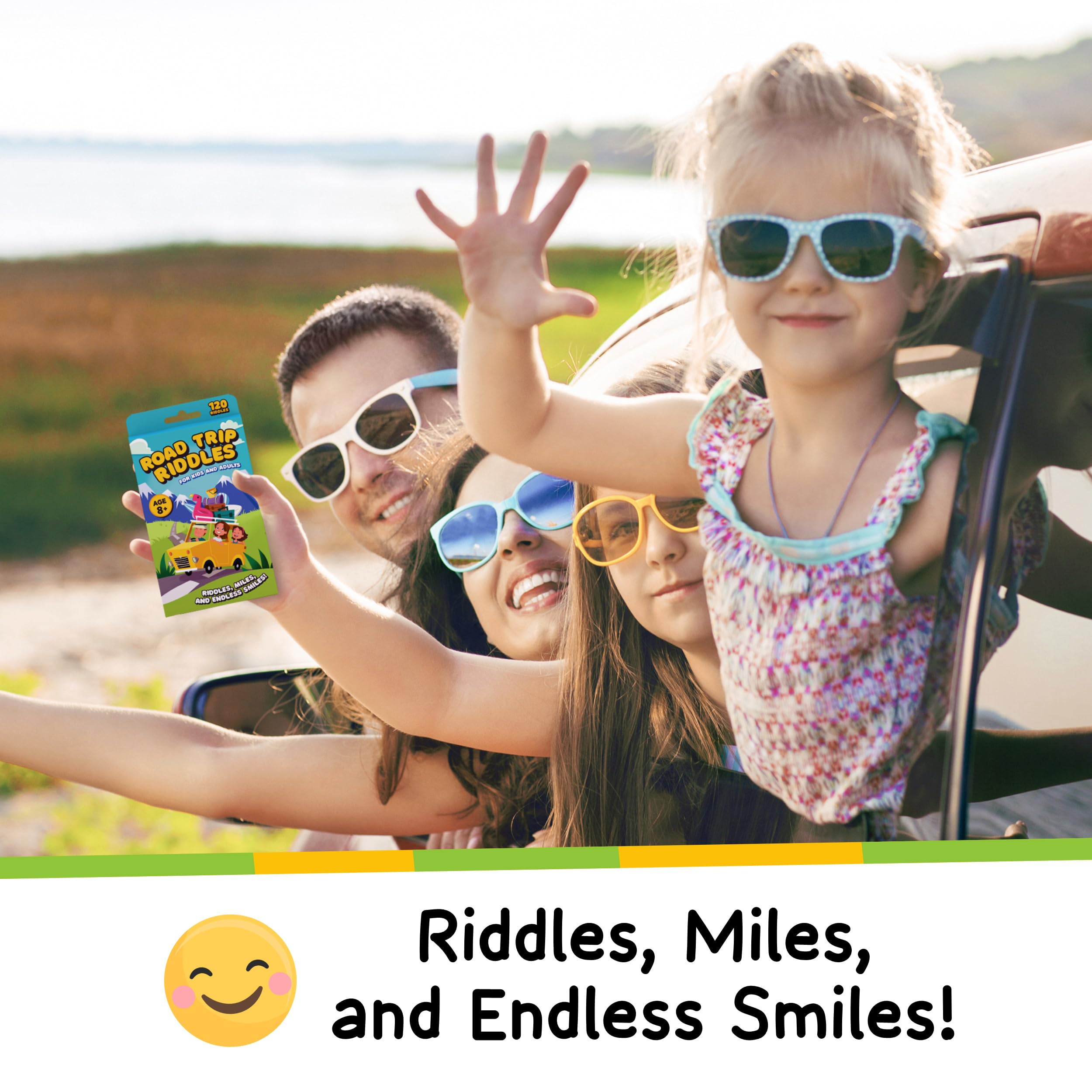 WELL BALANCED 120 Road Trip Riddles - Road Trip Car Game for Kids