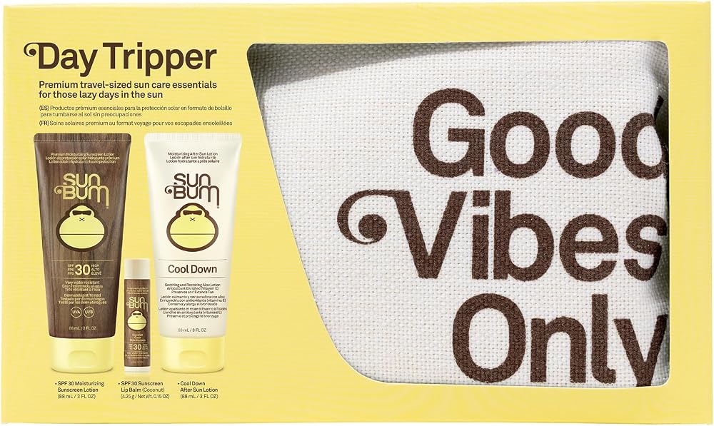 Sun Bum Day Tripper SPF 30 Sun Care Kit Travel Pack SPF 30 Lotion Lip Balm