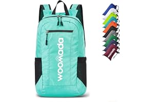 WOOMADA 16L Ultra Lightweight Packable Water Resistant Travel Hiking Backpack Daypack Handy Foldable Camping Outdoor Backpack