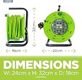 Status 4 Socket Cable Reel 25m Green 13A Outdoor Extension Lead view 2