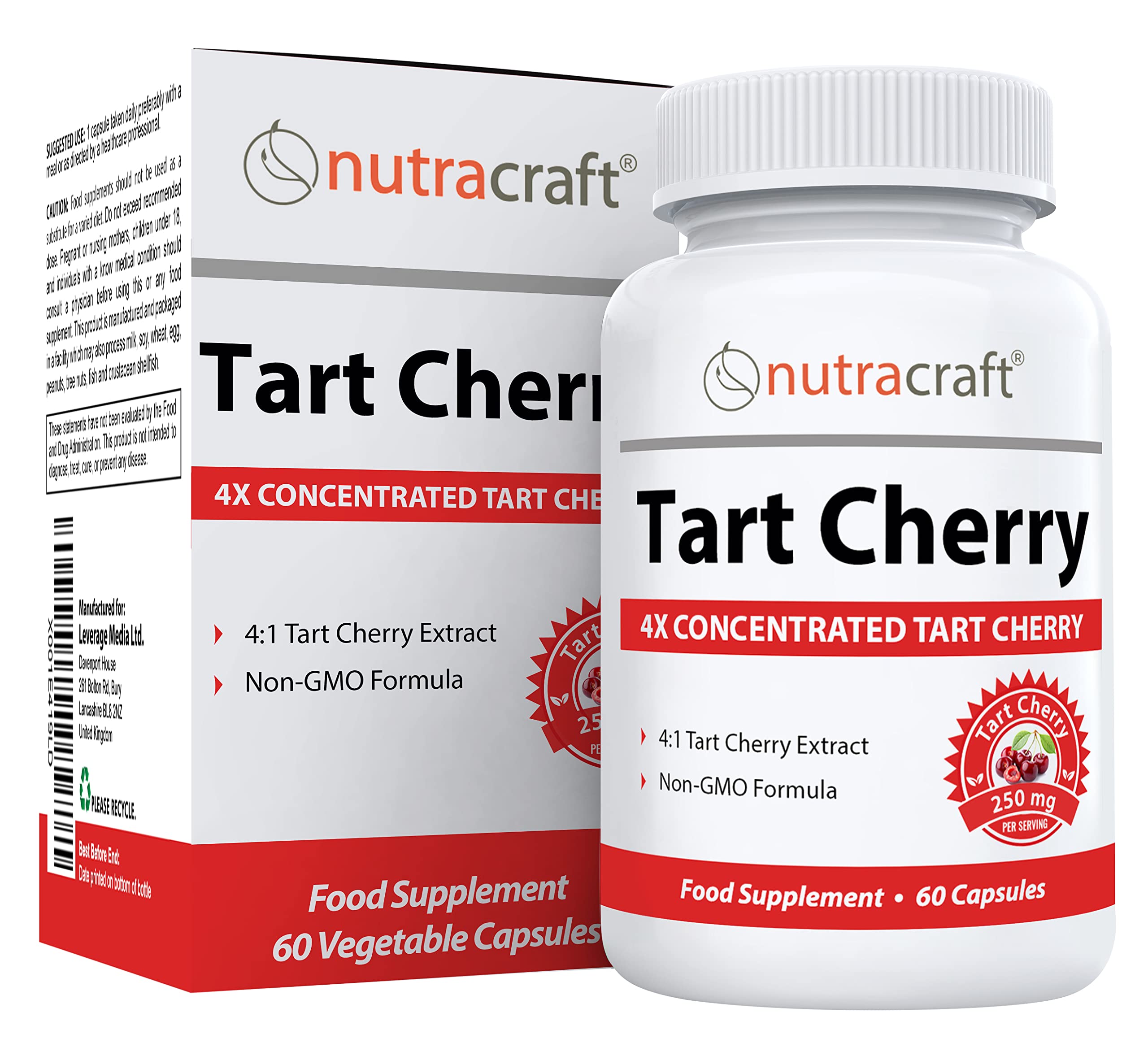 #1 Tart Cherry Extract | 2000mg 4:1 Concentrated Tart Cherry | Uric Acid Cleanse & Sleep Support | No Fillers or Additives | 1 Month Supply (Non-GMO)