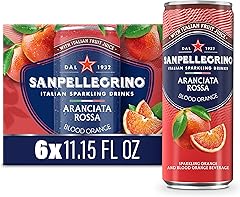 Sanpellegrino Italian Sparkling Drink Aranciata Rossa, Sparkling Orange and Blood Orange Beverage, 11.15 Fl Oz Can