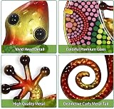 HONGLAND Metal Gecko Wall Art 2 Pack 15 Inch Lizard Outdoor Decor view 3