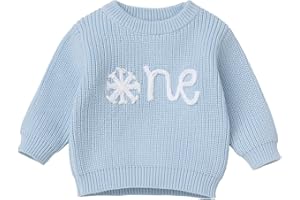 IDOPIP Toddler Baby Girls First Birthday Outfit Boho Embroidery One Sweater Top Knit Pullover Sweatshirt Fall Winter Clothes