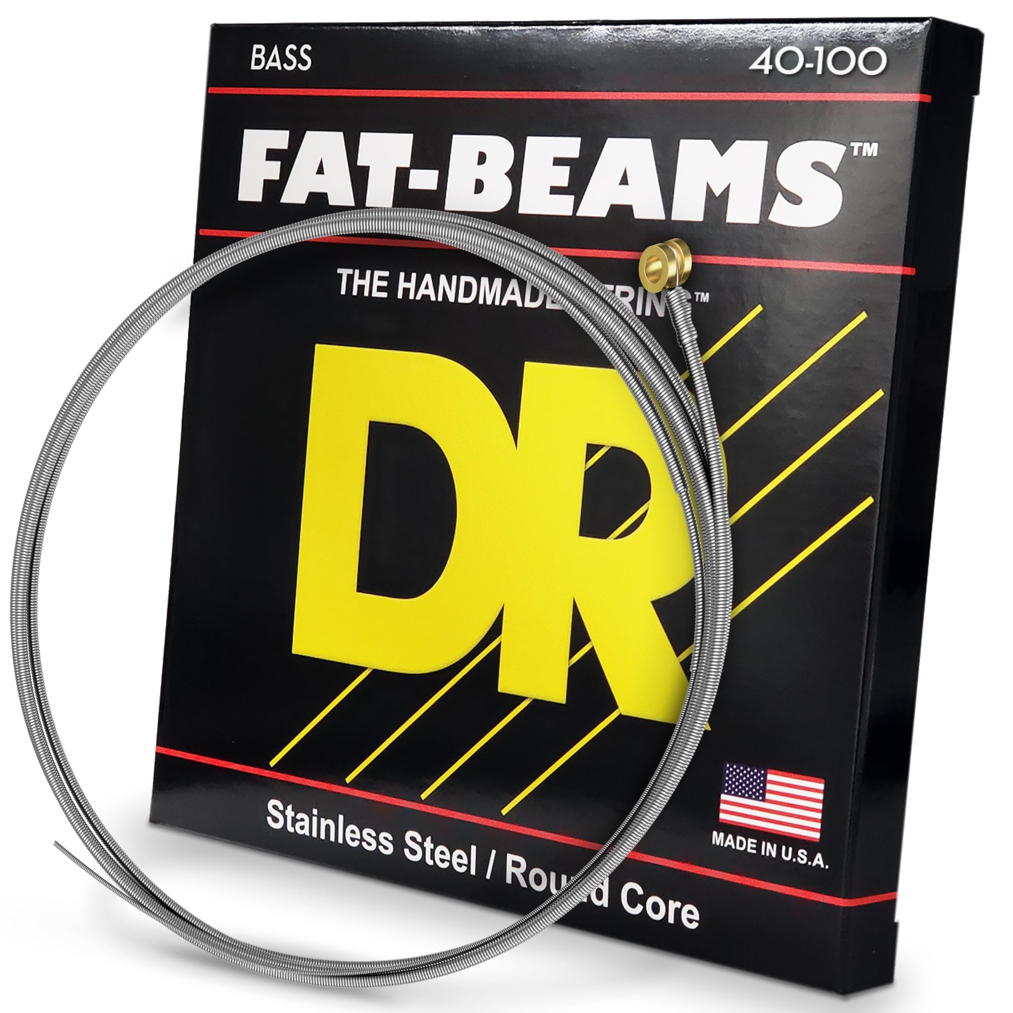 DR Strings FAT-BEAM™ - Stainless Steel Bass Strings: Light 40-100