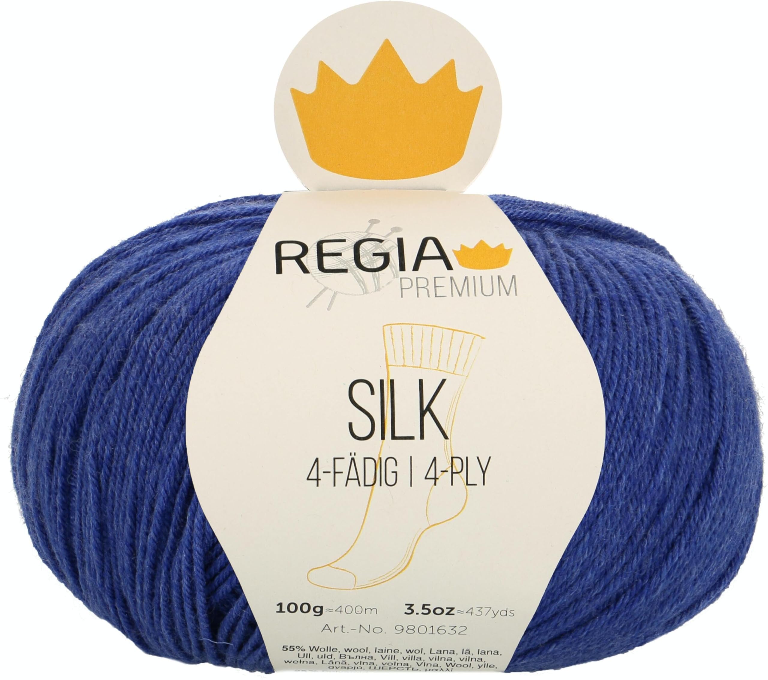 Schachenmayr Regia Premium Silk 9801632-00056, Navy Blue, Hand Knitting Yarn