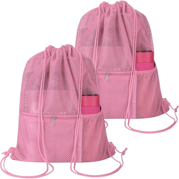 Amazon.com | Frienda Mesh Drawstring Backpack Bag  display picture 2