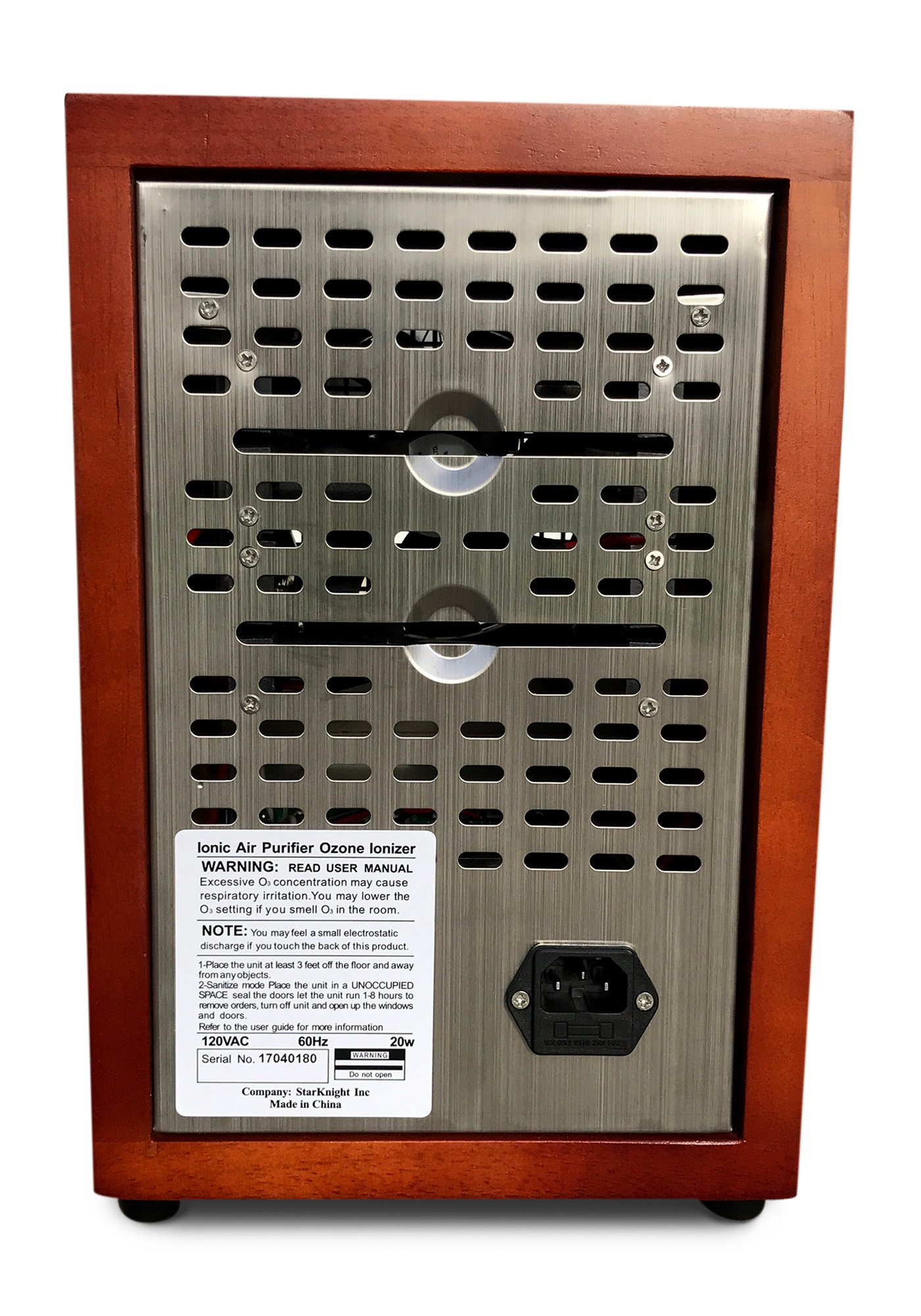 Mammoth Cherry Wood Ionic Ion Ozone Generator Home Use Air Purifier