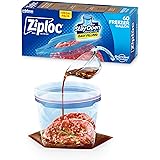 Ziploc Gallon Food Storage Freezer Bags, New Stay Open Design with Stand-Up Bottom, Easy to Fill, 60 Count