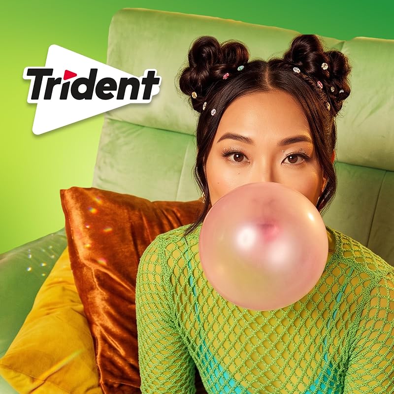 Vibes Spearmint Chicles Sabor Menta Verde Sin Azúcar, Pack 6 Botes