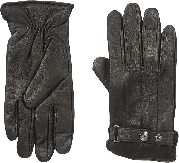 Dockers Men's Leather Gloves, Black, Medium at Amazon Men’s Clothing store