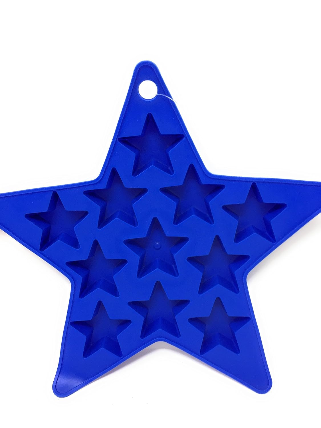 Patriotic Star Shaped Ice Cube Trays in Red and Blue Set of 2 Makes 22 StarShaped Ice Cubes