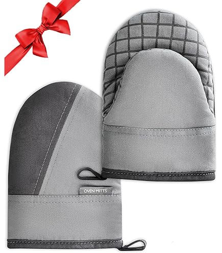 Extreme Heat Resistant BBQ Gloves, Food Grade Kitchen Oven Mitts - Flexible Oven Gloves With Cut