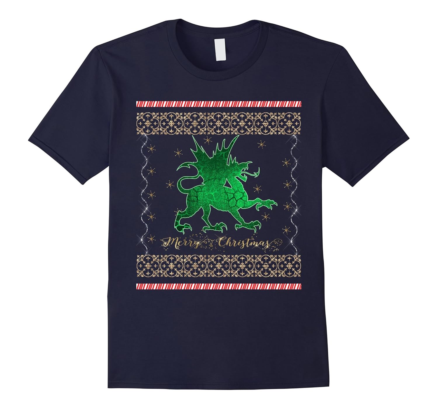 Dragon Ugly Christmas T-Shirt-Rose