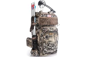 FunVZU Hunting Backpacks for Men,Saddle Hunting Bag with Bow Holder, Large Compound Bow Hunting Backpack & Duffle Bags
