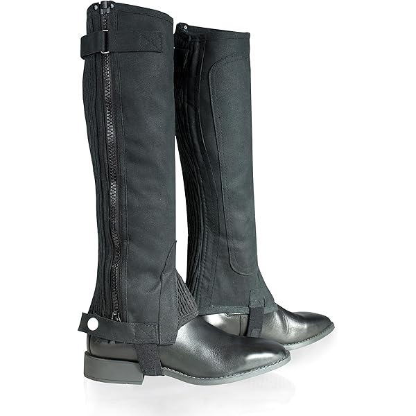AK Demi-chaps d'équitation lavable en cuir micro daim AKRS-1032 (W) (Marron, XXS