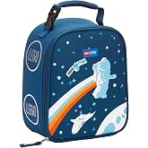 LEGO Kids City Heritage Classic Lunch Box, Insulated Soft Reusable Lunch Bag Meal Container for Boys and Girls, Perfect for School, or Travel, Meal Tote to Keep Food and Drinks Cold, Space Walk
