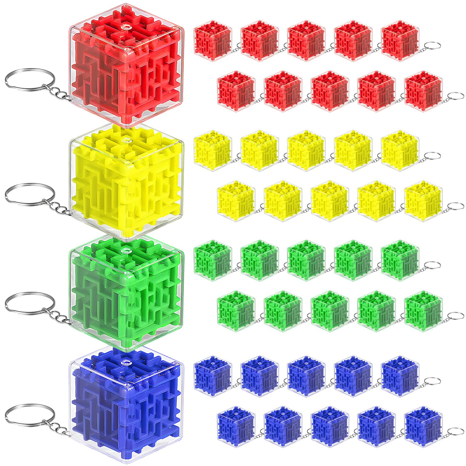Photo 1 of Halloscume 50 Pcs Maze Puzzle Toy Gift 3D Cube Box Mini Maze Christmas Puzzles Game for Adults Birthday Party Favors Stocking Stuffers for Kids