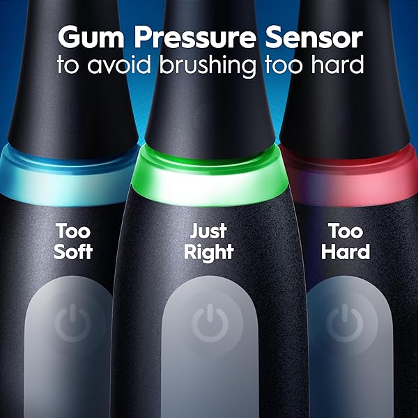 ORAL-B IO DEEP CLEAN RECHARGEABLE ELECTRIC TOOTHBRUSH, BLACK, IO SERIES 3 LIMITED, 2 BRUSH HEADS, TRAVEL CASE, PRESSURE SENSOR, 3 CLEANING SETTINGS