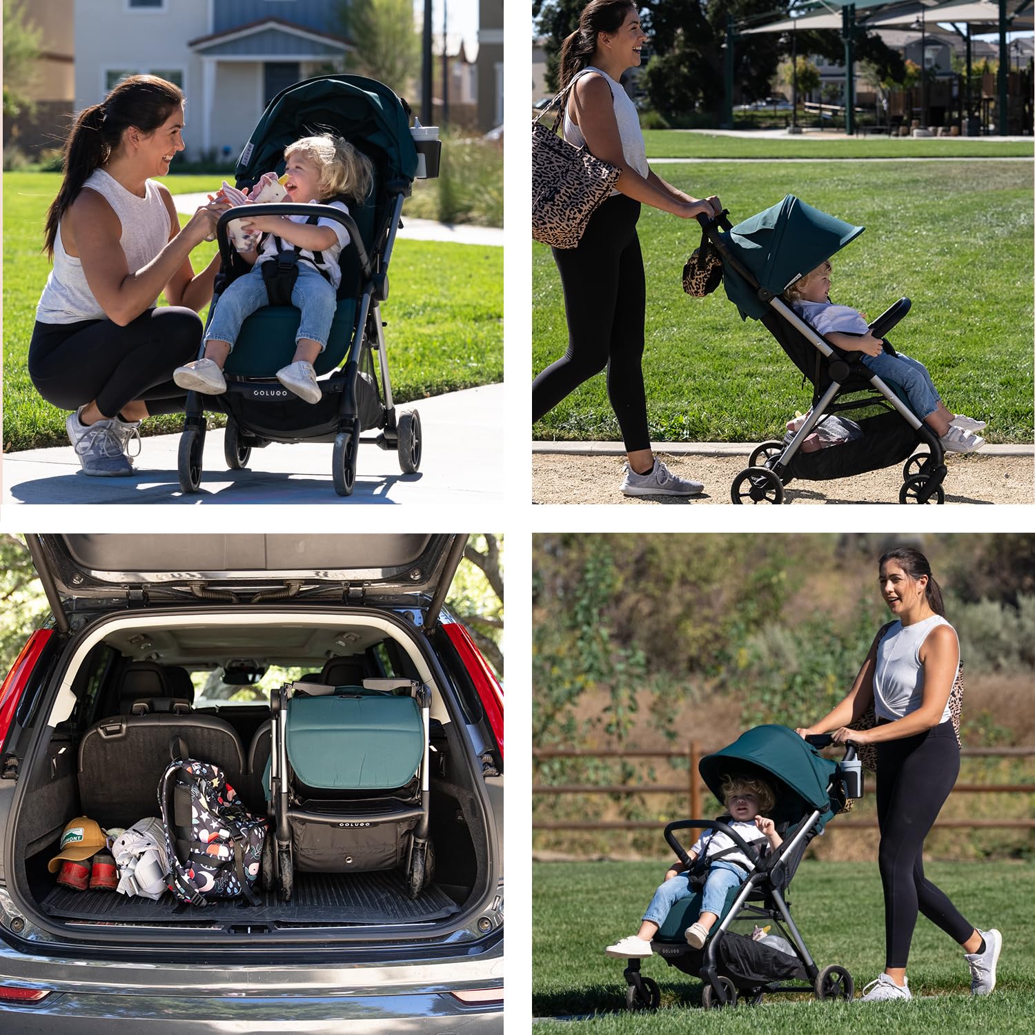 Colugo The One Stroller - Lightweight Easy Fold Compact Toddler and Baby Stroller for Travel, Large Storage Basket, One Hand Fold, Includes Raincover, Bumper Bar, Cupholder (Ponderosa Pine)