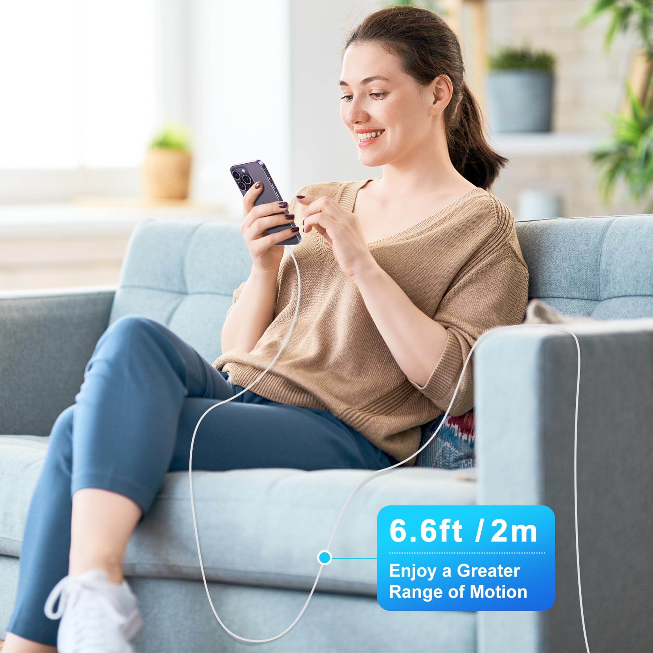 iPhone Charger Fast Charging Original [Apple MFi Certified] 2 Pack Type C Wall Charger Block with 2 Pack 6FT Long USB C to Lightning Cable for iPhone 14/13/12/12 Pro Max/11/Xs Max/XR/X/AirPods Pro
