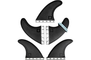 Surf Squared Honeycomb Fiberglass Performance Surf Fins – Fits Futures Single Tab - Ride as Twin, Thruster, or Quad – Durable, Lightweight & Versatile