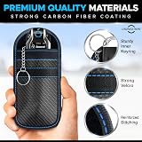 Ironstripe 2 Pack Faraday Bag Royal Blue Stitching RFID Key Fob Protector view 3