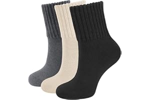 CLOSEMATE Womens Winter Boots Socks 3 Pairs Warm Thick Thermal Full Cushioned Crew Socks Gift for Women