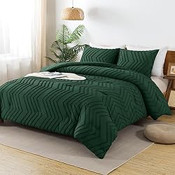 Andency Dark Emerald Green Queen Comforter