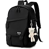 Caoroky knight College School Bag for Men Women Laptop Backpack 15.6 Inch Anti Theft Travel Daypack Large Elementary Middle High Bookbags for Teens Girls Boys Students-Large,black